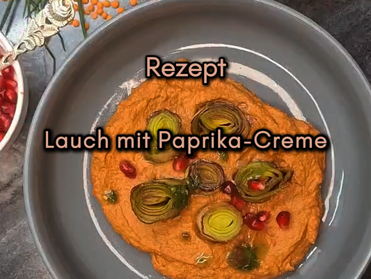 Lauch mit Paprika-Creme